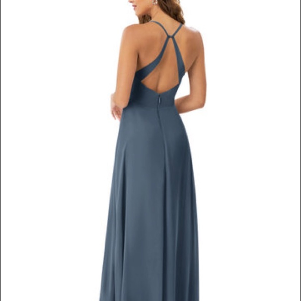 Azazie Formal Dress. Style: Davis, Color: Neptune, Size: 4 . Bridesmaid Dress